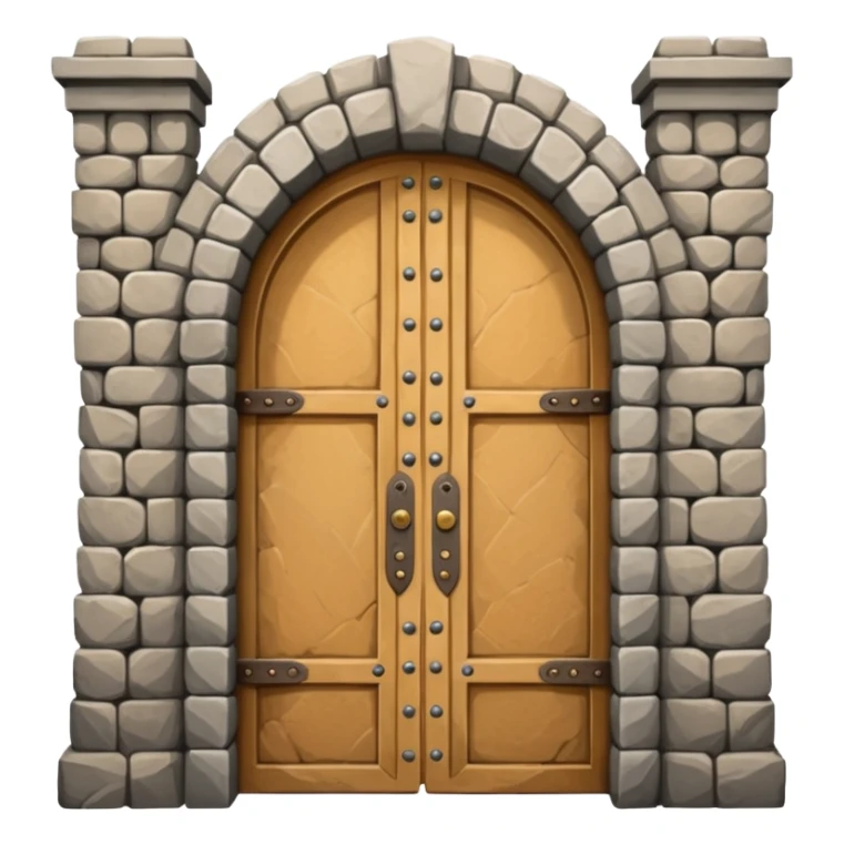 Harar's landmark large stone gate resembling a huge compound door crafted from stone Ethiopian architecture sticker