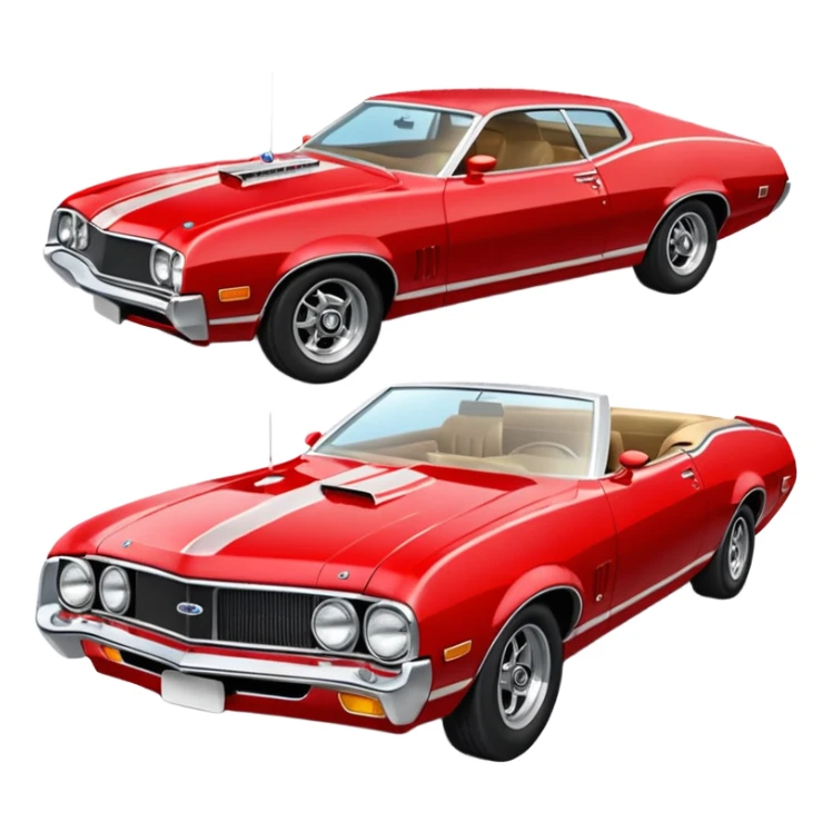 red ford torine from starsky and hutch with flashing light on top sticker