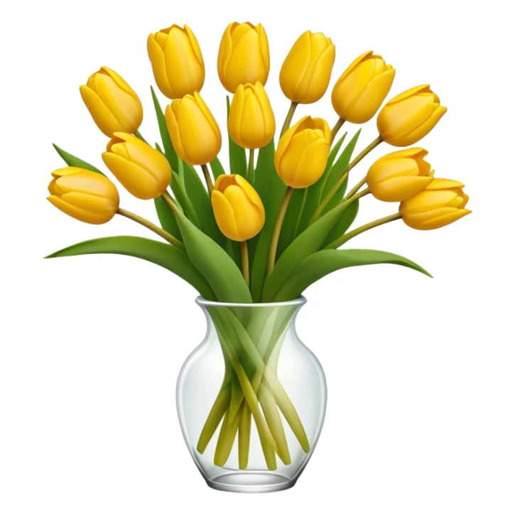 Bouquet of yellow tulips sticker