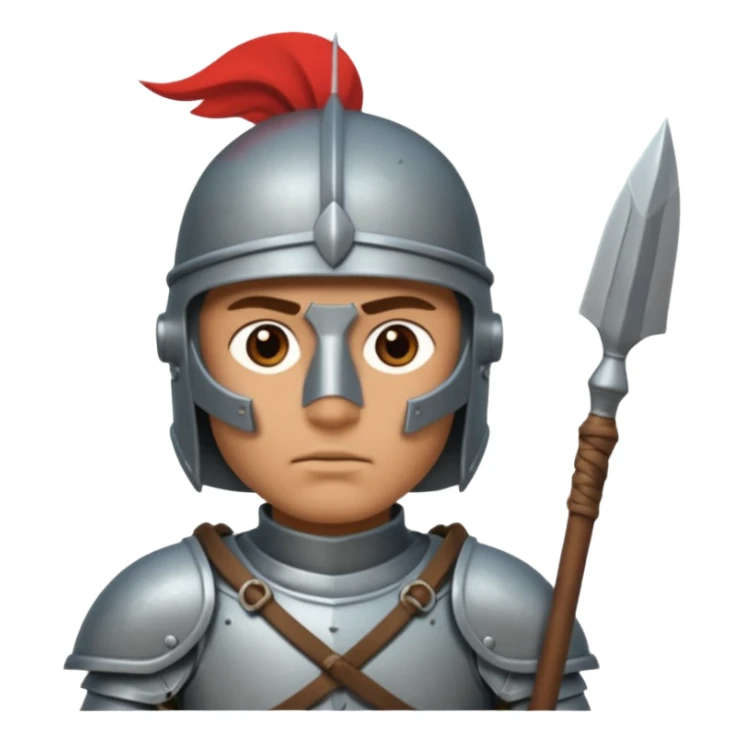 Guard – Armored soldier with spear or halberd sticker