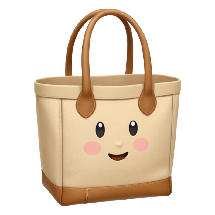cartoon market bag, do not add stripes and make it empty. Do not add face. Top view sticker
