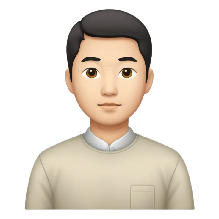 china men photorealistic standing sticker