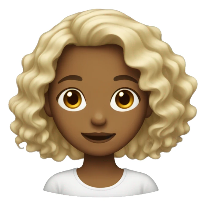 Wavy hair girl sticker