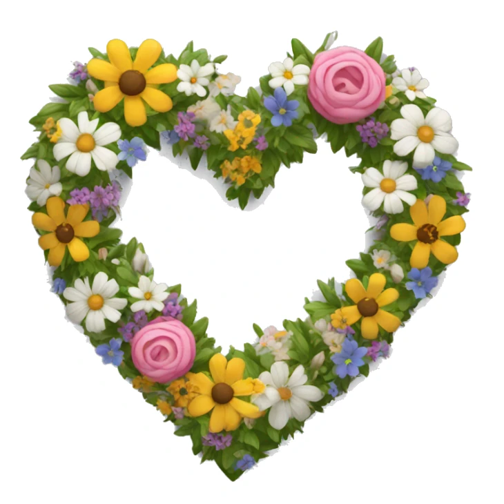 Heart of flowers sticker