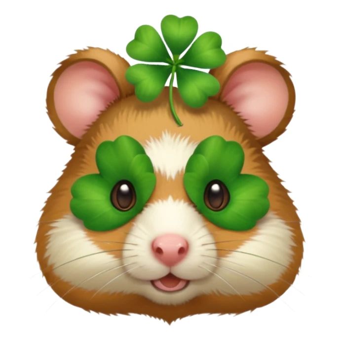 I want a hamster head to wear a clover head accessories sticker