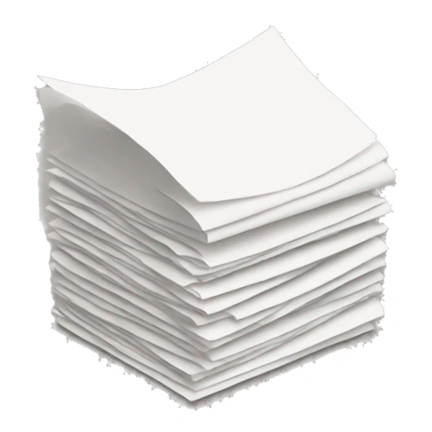 a stack of paper with a visible home symbol on it sticker