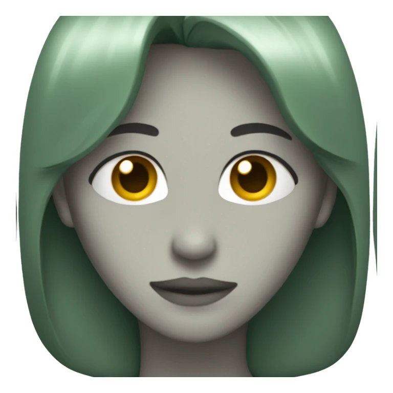 Dark green IOS heart emoji sticker