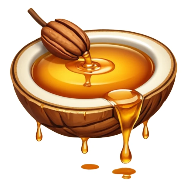 pecan nuts with honey dripping on them  sticker