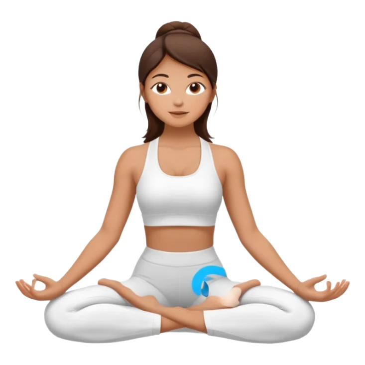Brunette girl yoga sticker