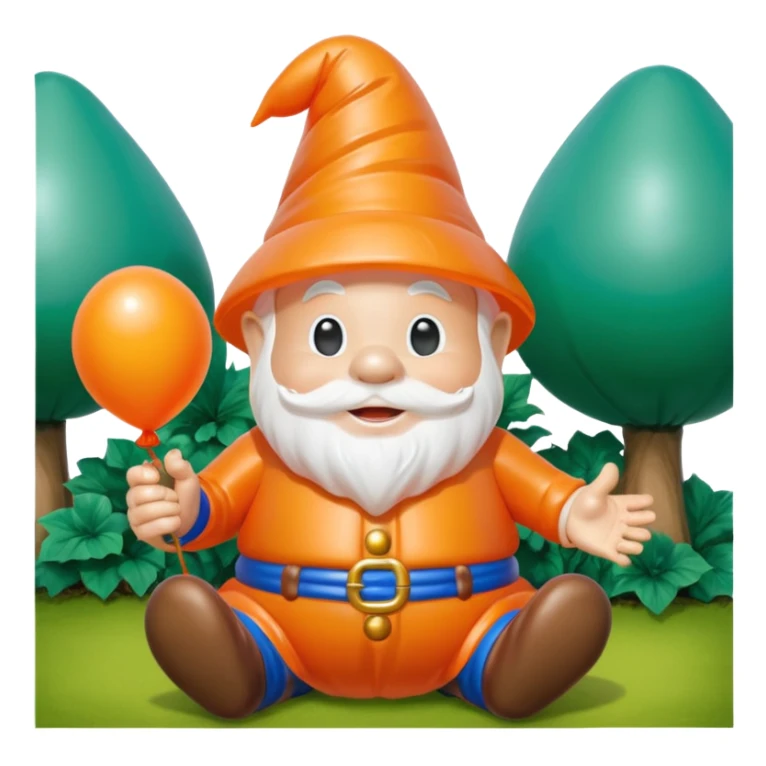   jeff koons halloween garden gnome inflatable balloon art sticker