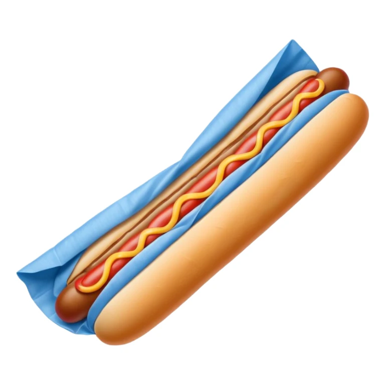 hotdog with napkin blue (#00A3E0) and red (#F9423A) sticker