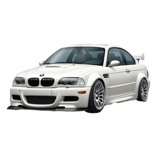 bmw m3 e46  drifting, smoke is coming from the rear, and it's visible from behind. sticker