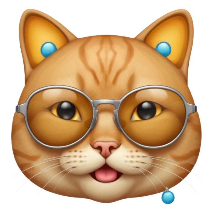 Cat wearing sunglassesCombine the skull with this emoji 😰 sticker