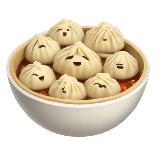Soup dumplings in bowl sticker