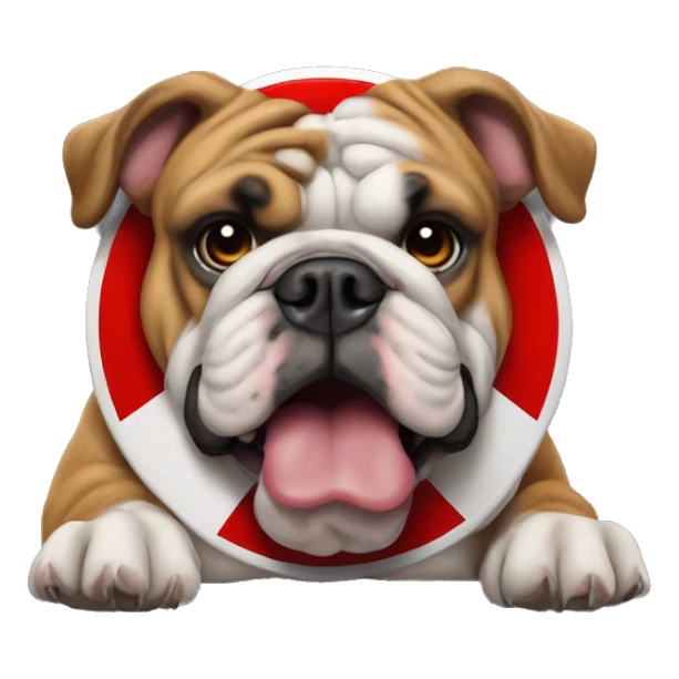 english bulldog no entry sticker