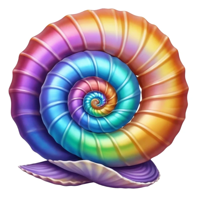 Rainbow seashell  sticker