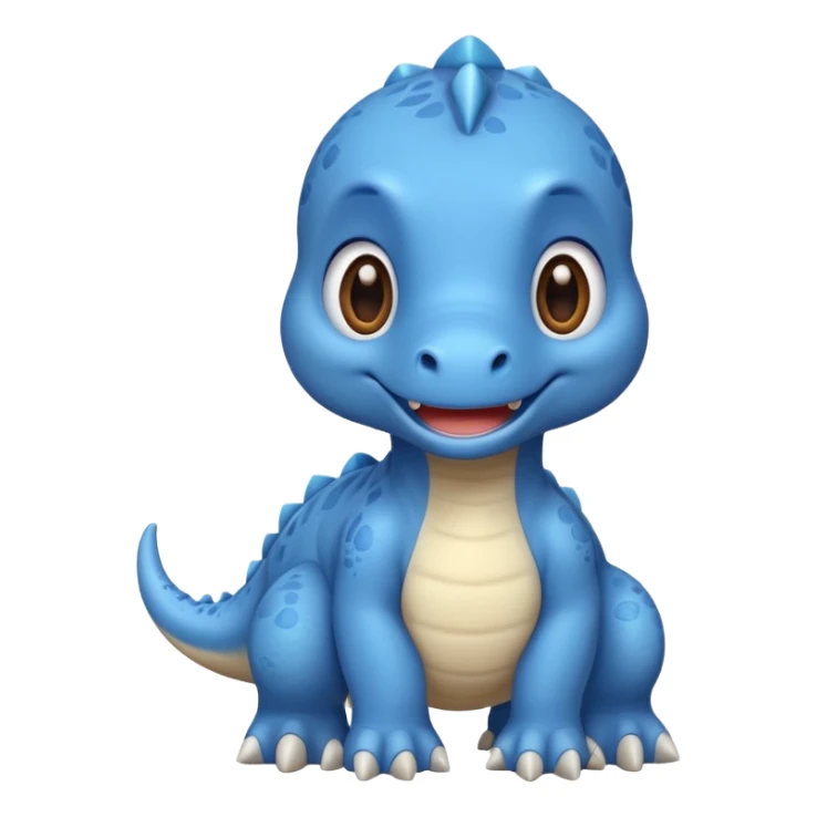 baby blue dinosaur cartoon sticker