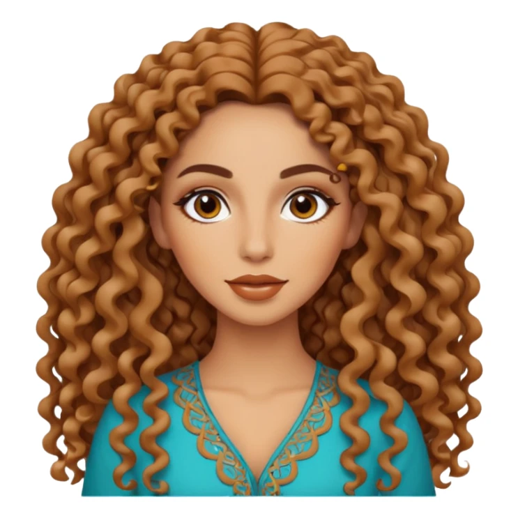 92i make up with long cruly hair morrocan sticker