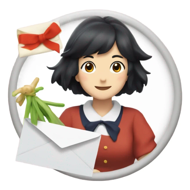 letter from “kiki delivery service” miss witcg sticker