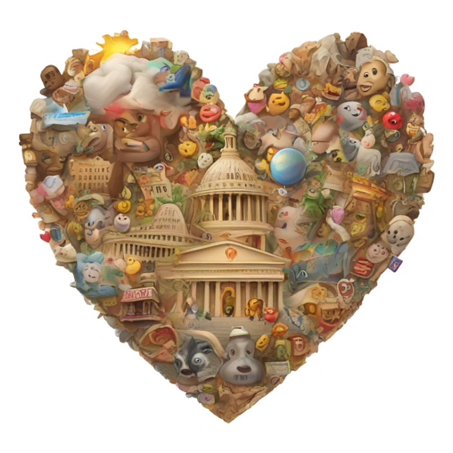 Map of my heart  sticker