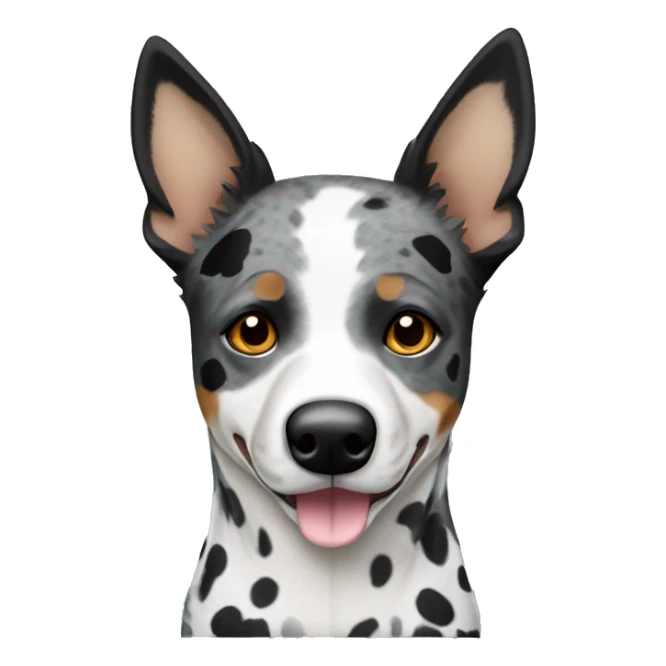 Black and white spotted Australian cattle dog full body sticker