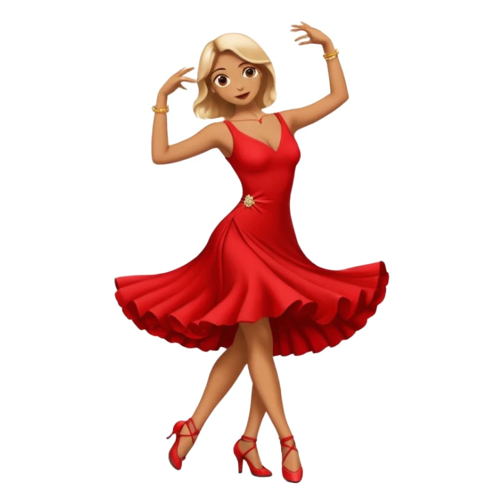 tango dancing woman emoji profile photo sticker