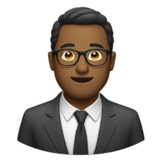 Man with rounded glasses sticker