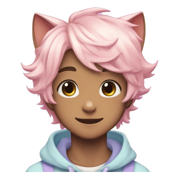 Cute Attractive Gorgeous Kawaii Pastel Anime Catboy sticker