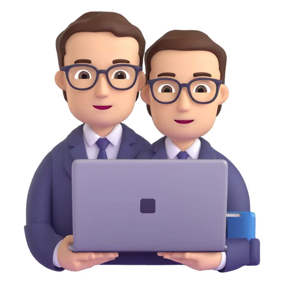 male teacher holding a laptop, teaching online sticker