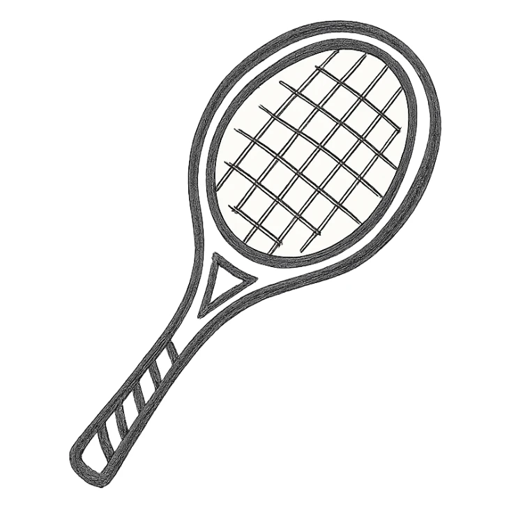 tennis racket sticker