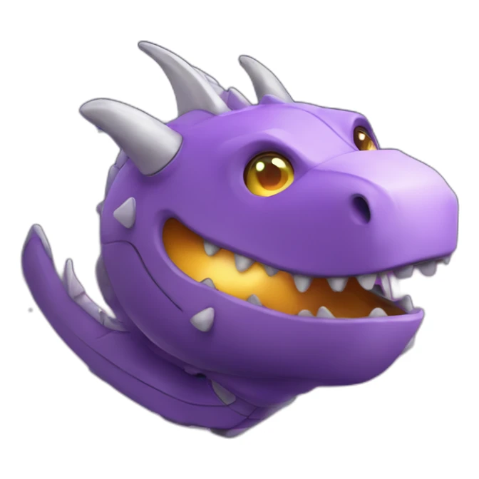 Cute purpledragon starship Orient to the moon sticker