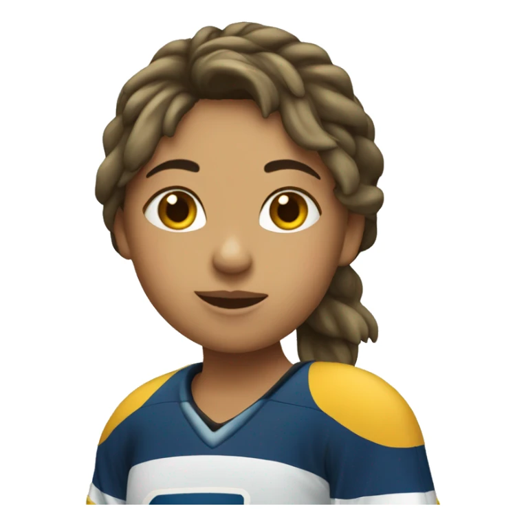 chica haciendo hockey sticker