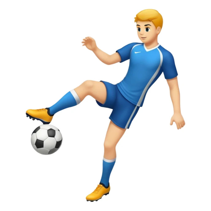 foot kicking a ball, fun and dynamic sticker
