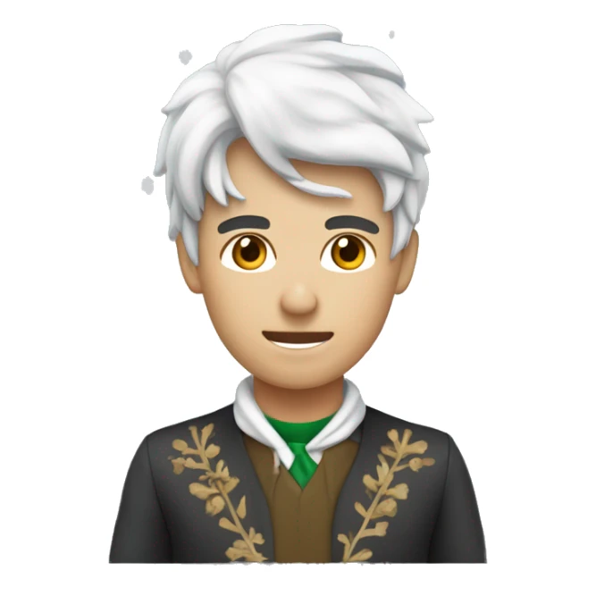 Joven tomando granizado con traje de nieve y el dedo afuera sticker