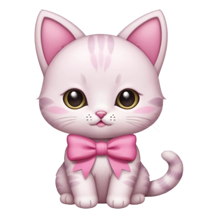 Baby cat have🎀and like pinterest drawing soft and cutie sticker