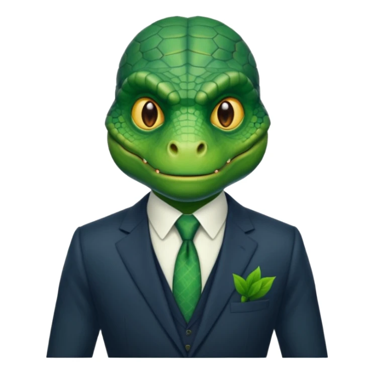 capitalist reptilian in a suit sticker