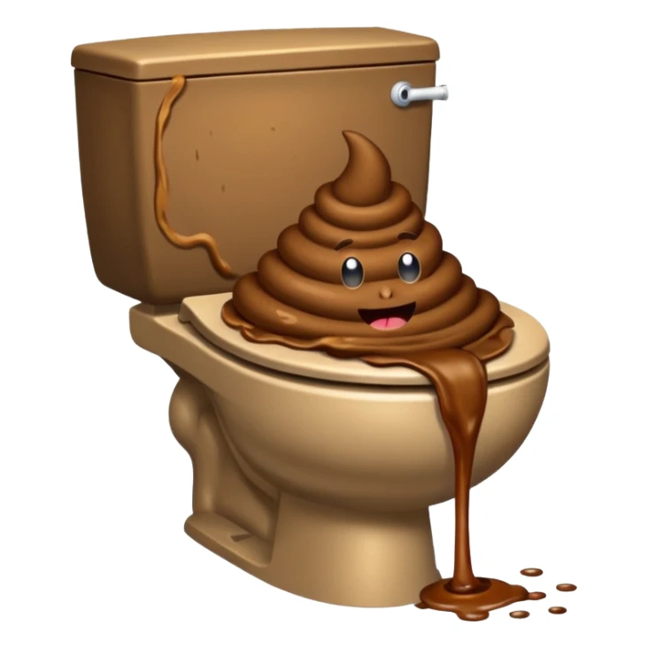 Poop in toilet sticker