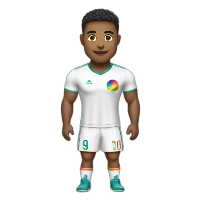 A gay wearing a ronaldo teshirt sticker