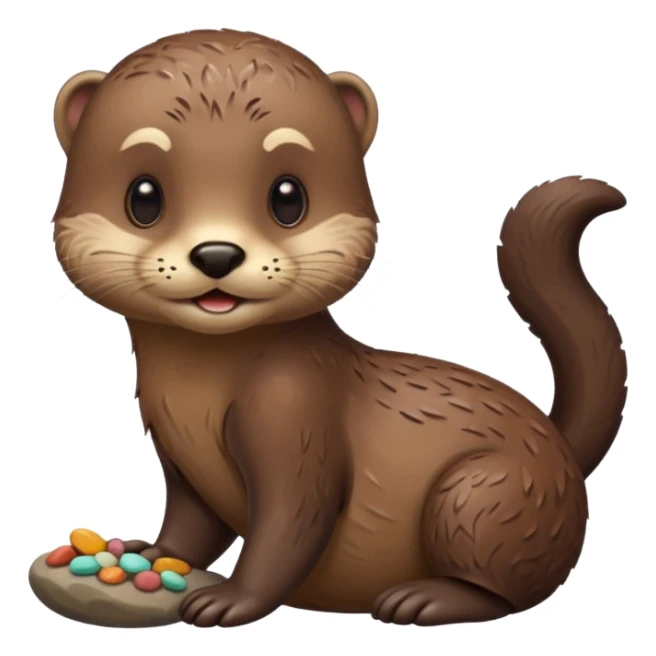 Otter with Pepples sticker