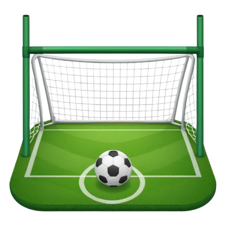 Haz una porteria de futbol y rodea el poste sticker