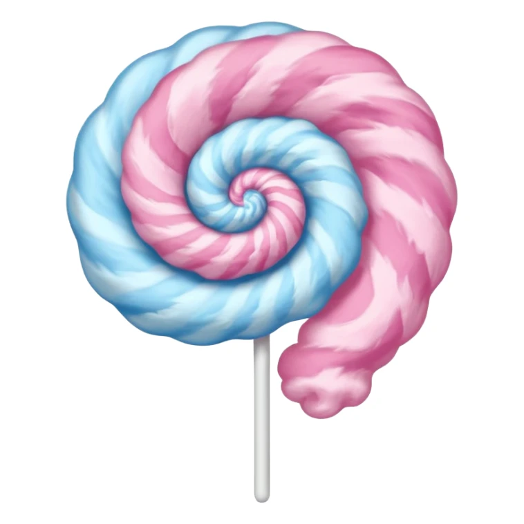 Cotton Candy, Pink Swirl Cotton Candy – classic fluffy pink spiral on a white stick. sticker