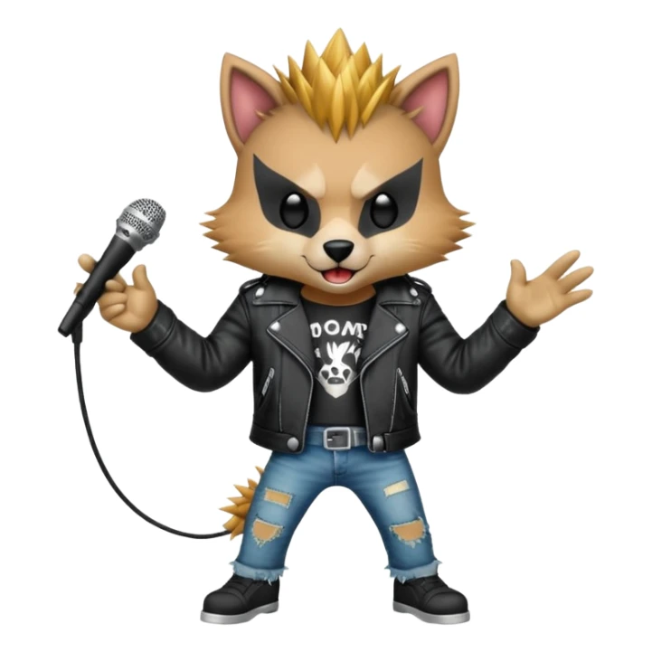 singing punk animal sticker