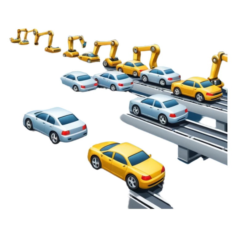 automobile plant with a conveyor sticker