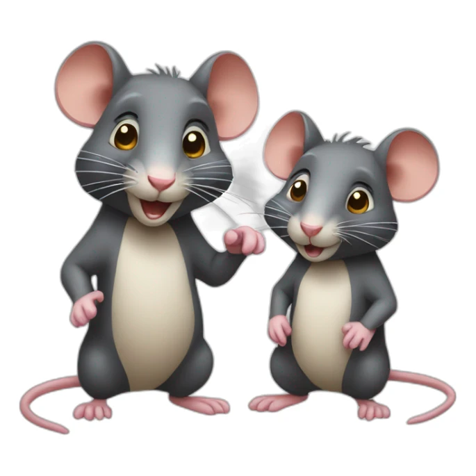 Couple of rats sticker