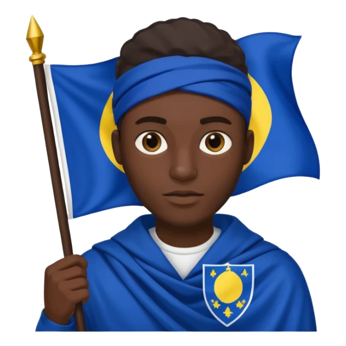 Black man holding bosnia flag sticker