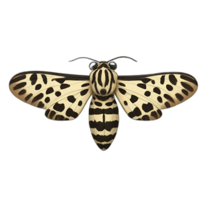 Leopard moth sticker