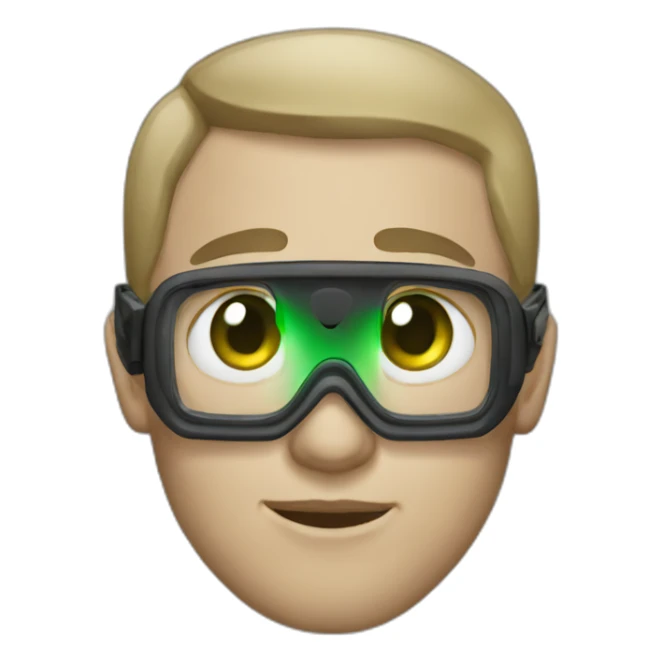 Photographer with green eyes sticker