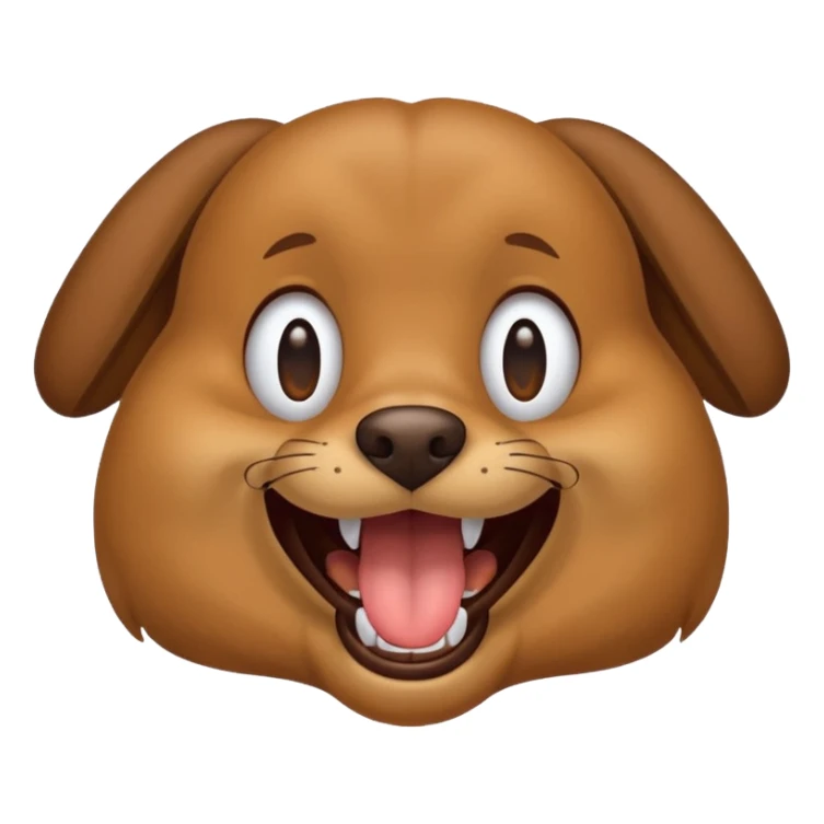 Dog with big smiling mouth but no teeth sticker