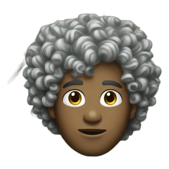 guy with o lot of money black curly sticker