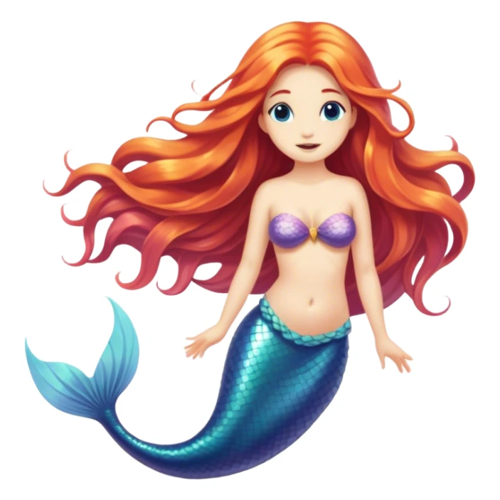 Mermaid and under the sea sticker